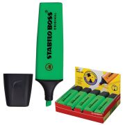 Текстовыделитель STABILO «Boss», ЗЕЛЕНЫЙ, линия 2-5 мм, 70/33