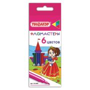 Фломастеры ПИФАГОР «Принцессы», 6 цветов, вентилируемый колпачок, 151404