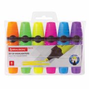 Набор текстовыделителей BRAUBERG 6 шт., АССОРТИ, «DELTA», линия 1-5 мм, 151728