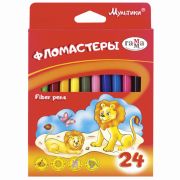 Фломастеры ГАММА «Мультики», 24 цвета, вентилируемый колпачок, картонная упаковка, 180319_07