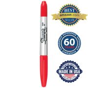 Маркер перманентный двусторонний SHARPIE (США) КРАСНЫЙ, «Twin Tip», наконечники 0,9/0,5 мм, S0811110