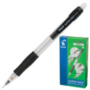 Карандаш механический 0,5 мм, PILOT H-185 «Super Grip», ластик, резиновый грип, корпус черный, H-185-SL, Н-185