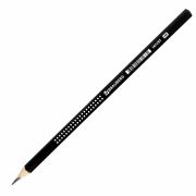 Карандаш чернографитный BRAUBERG, 1 шт., «Black&White», HB, трехгранный, корпус черный, заточенный, 181297