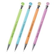 Карандаш механический 0,5 мм, BRAUBERG «Diamond», корпус ассорти, хромированные детали, 181416