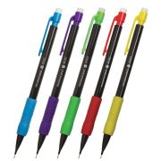 Карандаш механический 0,5 мм, STAFF «College» MP-422, ластик, резиновый грип, корпус черный, детали ассорти, 181422