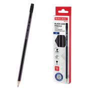 Набор карандашей чернографитных BRAUBERG «Style» 12 шт., HB, с ластиком, корпус черно-серый, 181719