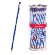 Карандаш чернографитный BRAUBERG «GX-100», 1 шт., HB, с ластиком, корпус синий, 181720