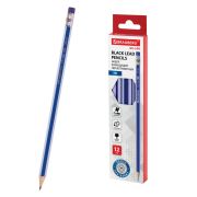 Набор карандашей чернографитных BRAUBERG «GX-100» 12 шт., HB, с ластиком, корпус синий, 181722