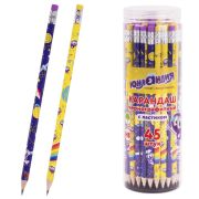 Карандаш чернографитный ЮНЛАНДИЯ «ЮНЛАНДИК», 1 шт., HB, с ластиком, корпус ассорти, 181752