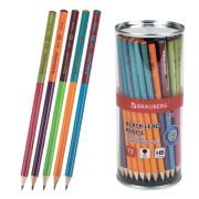 Карандаш чернографитный BRAUBERG «MIX», 1 шт., HB, корпус ассорти, 181761