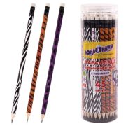 Карандаш чернографитный ЮНЛАНДИЯ «АФРИКА», 1 шт., HB, с ластиком, корпус ассорти, 181769