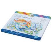 Карандаши цветные ГАММА «Классические», 24 цвета, металлический пенал, шестигранные, грифель 3,3 мм, натуральное дерево, 80220214