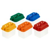 Стакан-непроливайка «Премиум», двойной, с крышкой, ассорти, прозрачный, СН450