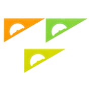 Треугольник пластиковый 30х16 см, «Neon Crystal», тонированный, прозрачный, неоновый, ассорти, ТК01