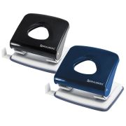 Дырокол металлический BRAUBERG «PN-100M», до 30 листов, ассорти (синий/черный), 221277