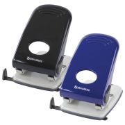 Дырокол металлический BRAUBERG «Style», до 50 листов, ассорти (синий/черный), 221278