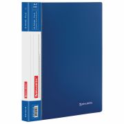 Папка на 2 кольцах BRAUBERG «Стандарт», 25 мм, синяя, до 170 листов, 0,8 мм, 221615