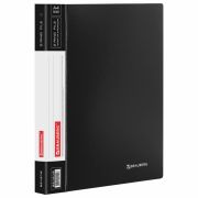 Папка на 2 кольцах BRAUBERG «Стандарт», 25 мм, черная, до 170 листов, 0,8 мм, 221616