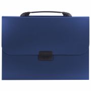 Папка-портфель пластиковая BRAUBERG «Energy» А4 (330х256х32 мм), 7 отделений, синяя, 222572