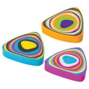 Ластик ПИФАГОР «Дельта», 31х31х7 мм, ассорти, треугольный, 223616