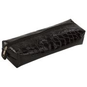 Пенал-косметичка BRAUBERG «Ultra black», «крокодиловая кожа», 20х6х4 см, 223909