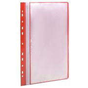 Папка 10 вкладышей STAFF «EVERYDAY» с перфорацией, мягкая, красная, 0,16 мм, 224976