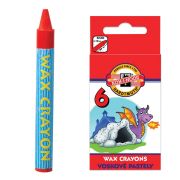 Восковые мелки 6 ЦВЕТОВ KOH-I-NOOR «Дракончик», картонная упаковка с европодвесом, 8231/6, 8231006005KS