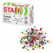 Булавки универсальные STAFF «EVERYDAY», 28 мм, 150 штук, в картонной коробке, 226760