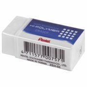 Ластик PENTEL (Япония) «HI-POLYMER ERASER», 35х16х11,5 мм, белый, прямоугольный, картонный держатель, ZEH-03
