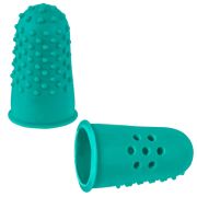 Напальчники резиновые с отверстиями, КОМПЛЕКТ 10 шт., диаметр 16 мм, зеленые, STAFF «EVERYDAY», 227962