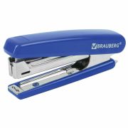 Степлер №10 BRAUBERG «Classic», до 12 листов, с антистеплером, синий, 228499