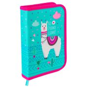 Пенал BRAUBERG, 1 отделение, 1 откидная планка, ткань, 20х14 см, «Lama», 229282