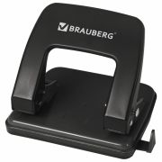 Дырокол металлический BRAUBERG «Classic», до 25 л., черный, 229697