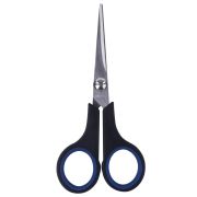 Ножницы BRAUBERG «Soft Grip», 140 мм, черно-синие, резиновые вставки, 3-х сторонняя заточка, 230760