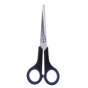 Ножницы BRAUBERG «Soft Grip», 165 мм, черно-синие, резиновые вставки, 3-х сторонняя заточка, 230761