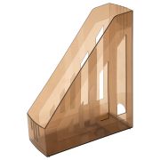 Лоток вертикальный для бумаг BRAUBERG «Contract» (260х85х300 мм), отверстия на торцах, тонированный, 230892