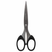 Ножницы BRAUBERG «Classic», 160 мм, черные, классической формы, 2-х сторонняя заточка, 230933