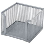 Подставка для бумажного блока BRAUBERG «Germanium» металлическая, 78*105*105 мм, серебристая, 231945