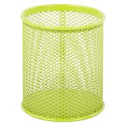 Подставка-органайзер BRAUBERG «Germanium», металлическая, круглое основание, 100х89 мм, светло-зеленая, 231982