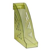 Лоток вертикальный для бумаг «Торнадо» (255х300 мм), ширина 95 мм, тонированный зеленый, ЛТ406