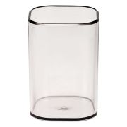 Подставка-органайзер «Визит» (стакан для ручек), 70х70х100 мм, тонированная серая, СН35