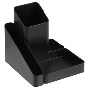 Подставка-органайзер «Имидж», 115х122х111 мм, 4 отделения, черная, ОР31