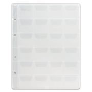 Листы-вкладыши для монет для альбома «Оптима» М9-05, комплект 5 шт., 200х250 мм, 24 кармана, ЛМ-24