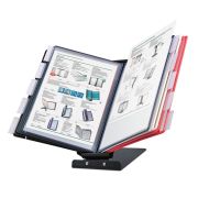 Демосистема настольная/настенная металлическая с 10 цветными панелями А4, черная, BRAUBERG «SOLID», 236718