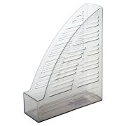 Лоток вертикальный для бумаг BRAUBERG «Standard», 245х70х295 мм, тонированный серый, 237222