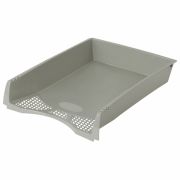 Лоток горизонтальный для бумаг STAFF «Profit», A4 (330х260х60 мм), полипропилен, серый, 237270