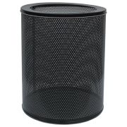 Урна-корзина металлическая для мусора 16 литров, перфорированная, черная, оцинкованная сталь, ТИТАН., 415