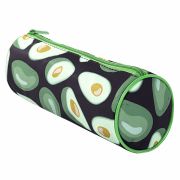 Пенал-тубус BRAUBERG, с эффектом SOFT TOUCH, полиэстер, «Black Avocado», 22х8 см, 270061