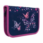 Пенал TIGER FAMILY с наполнением, 1 отделение, 16 предметов, «Butterfly Mistery», 20х14х4 см, 270232