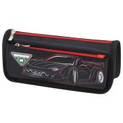 Пенал мягкий ЮНЛАНДИЯ, 2 отделения, полиэстер, «Speed car», черный, 21х6х9 см, 270273